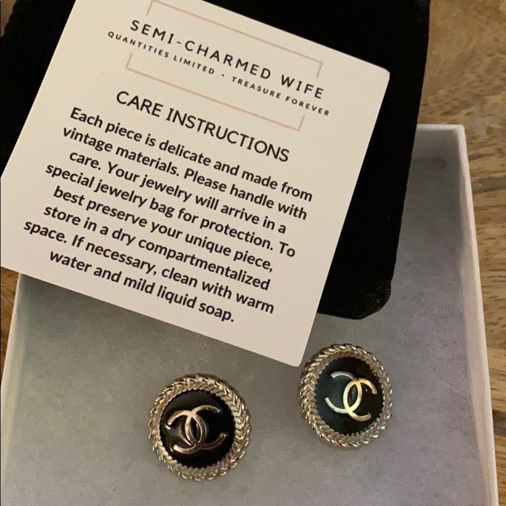 Button earrings